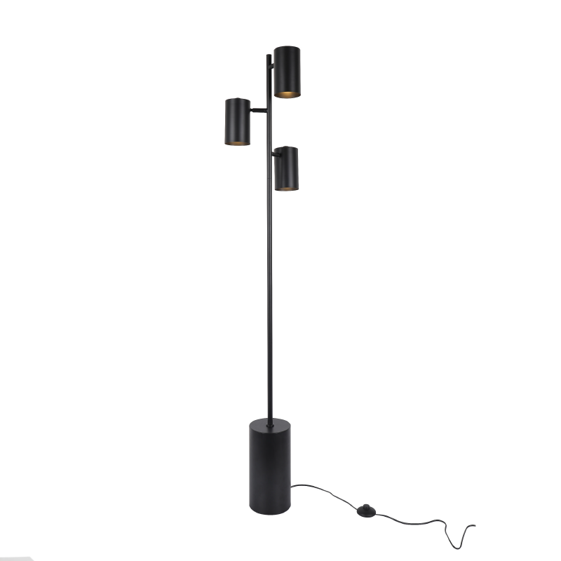 ΔΑΠΕΔΟΥ ΜΑΥΡΟ ΜΕΤΑΛΛΟ D15*H165cm 3ΧΕ27 KENNETH