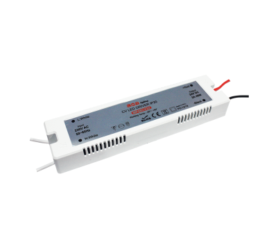 MINI PLASTIC CV LED DRIVER 48W 230V AC-24V DC 2A IP20 WITH CABLES