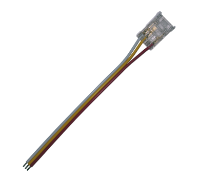 CONNECTOR FOR COB STRIP 10mm PCB WIDTH-3 WIRES ON THE END