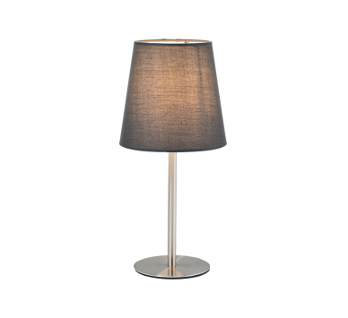 ΠΟΡΤΑΤΙΦ ΥΦΑΣΜΑ ΓΚΡΙ ΜΕ ΒΑΣΗ ΝΙΚΕΛ 1X40W E14 H28CM HARPY