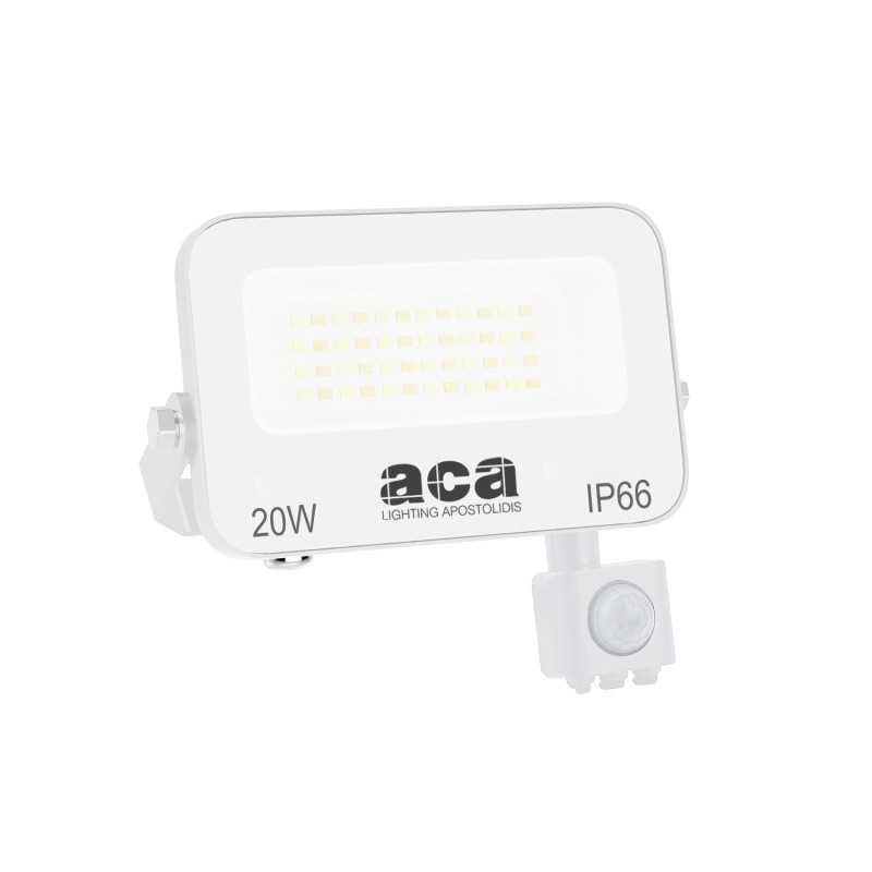ΠΡΟΒΟΛΕΑΣ LED SMD ΛΕΥΚΟΣ ΜΕ ΑΙΣΘΗΤΗΡΑ 20W  3CCT 2000LM 185-265V RA>80 IP66