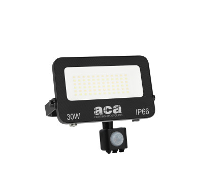 ΠΡΟΒΟΛΕΑΣ LED SMD ΜΑΥΡΟΣ ΜΕ ΑΙΣΘΗΤΗΡΑ 30W 3CCT 3000LM 185-260V RA>80 IP66