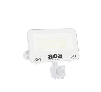 ΠΡΟΒΟΛΕΑΣ LED SMD ΛΕΥΚΟΣ ΜΕ ΑΙΣΘΗΤΗΡΑ 30W 3CCT 3000LM 185-260V RA>80 IP66