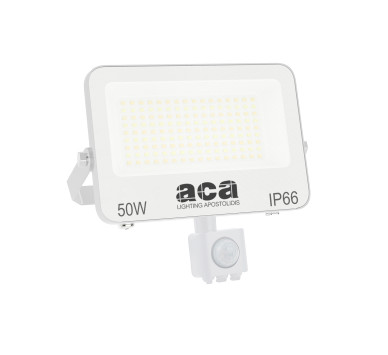 ΠΡΟΒΟΛΕΑΣ LED SMD ΛΕΥΚΟΣ ΜΕ ΑΙΣΘΗΤΗΡΑ 50W 3CCT 5000LM 185-260V RA>80 IP66