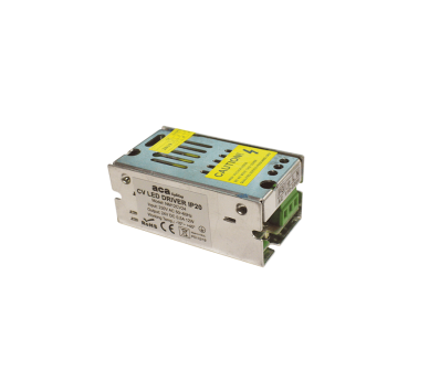 METAL CV LED DRIVER 12W 230V AC-24V DC 0.5A IP20 WITH TERMINAL
