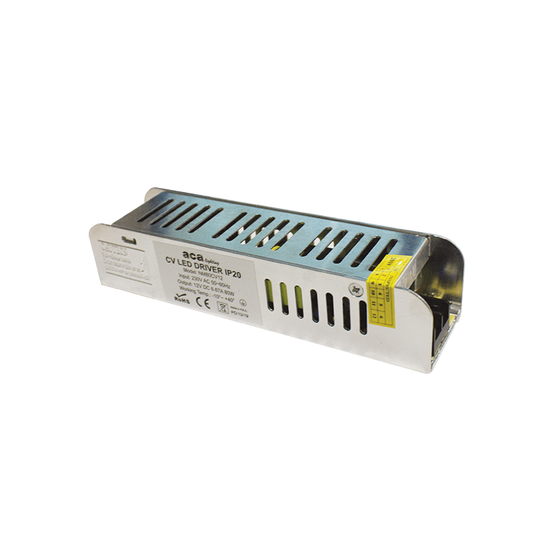 METAL CV LED DRIVER 80W 230V AC-12V DC 6.67A IP20 WITH TERMINAL