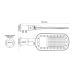 LED STREET LUMINAIRE 100W 12000LM 2200K 140x90˚ CLASS I 230V AC IP66