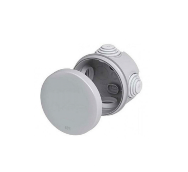 Φ80mmx40mm ΚΥΤΙΟ ΔΙΑΚΛΑΔΩΣΗΣ ΚΑΛΩΔΙΩΝ ΣΤΡΟΓΓΥΛΟ ΓΚΡΙ 4 ΔΙΟΔΩΝ IP55