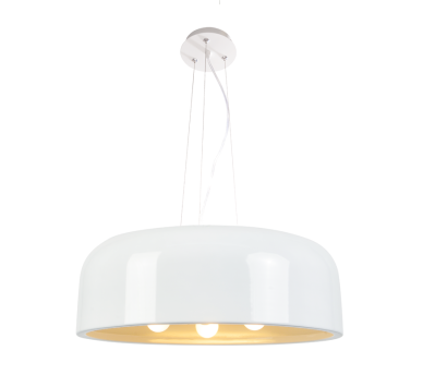 ΚΡΕΜΑΣΤΟ Φ/Σ 3XE27 ΜΕΤΑΛΛΙΚΟ ΛΕΥΚΟ Φ48cm SALON
