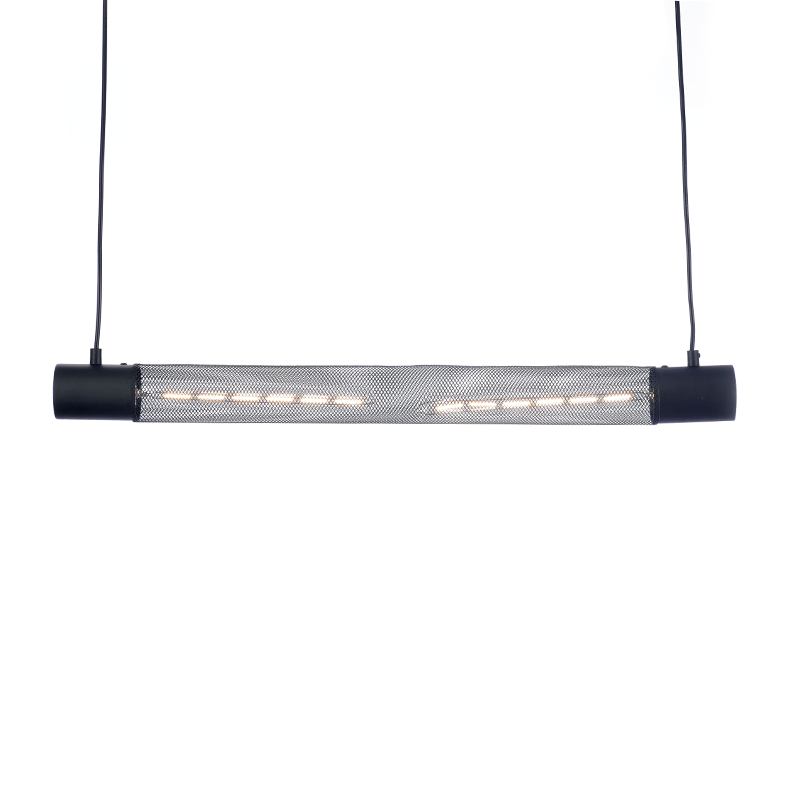 NETTO ΚΡΕΜΑΣΤΟ Φ/Σ 2ΧΕ27 ΜΑΥΡΟ ΜΕΤΑΛΛΙΚΟ 72Χ6XH120CM ALCATRAZ