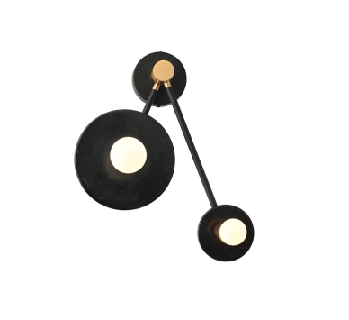 ΕΠΙΤΟΙΧΟ Φ/Σ 2ΧΕ27 ΜΑΥΡΟ ΜΑΡΜΑΡΟ 18Χ74X23CM CLOCK