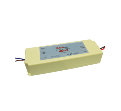 PLASTIC 5YRS CV LED DRIVER 150W 230V AC-12V DC 12.5A IP67 WITH CABLES