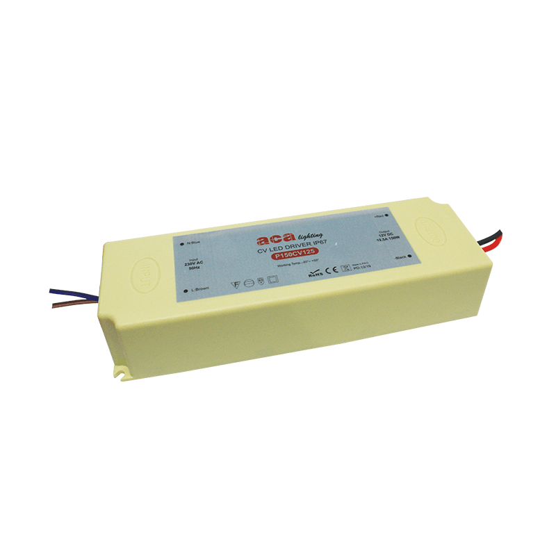 PLASTIC 5YRS CV LED DRIVER 150W 230V AC-12V DC 12.5A IP67 WITH CABLES