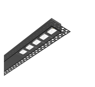 AISH BLACK ALUMINUM TRIMLESS PROFILE 2.5m/pc WITHOUT COVER