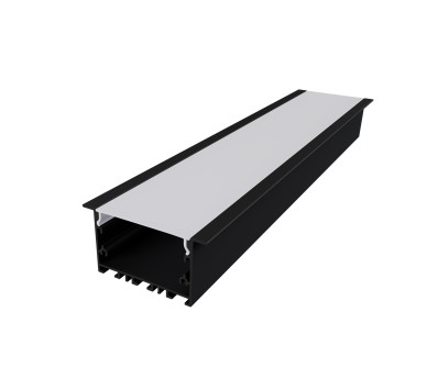WILA ΠΡΟΦΙΛ ΑΛΟΥΜΙΝΙΟΥ ΜΑΥΡΟ ΜΕ ΟΠΑΛ ΚΑΛΛΥΜΑ 3m/pc