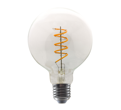 LED FILAMENT E27 DIM G95 4W SPIRAL 1800K 230V AC 300LM RA80 30000H 360°