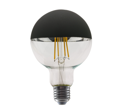 LED FILAMENT E27 DIM G95 8W  BLACK 2700K 230V AC 900LM RA80  30000H 180°