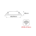 Υ/Κ LED COB RECESSED LUMINAIRE PARO 50W 3000K 4.100Lm 90° 230V RA>80