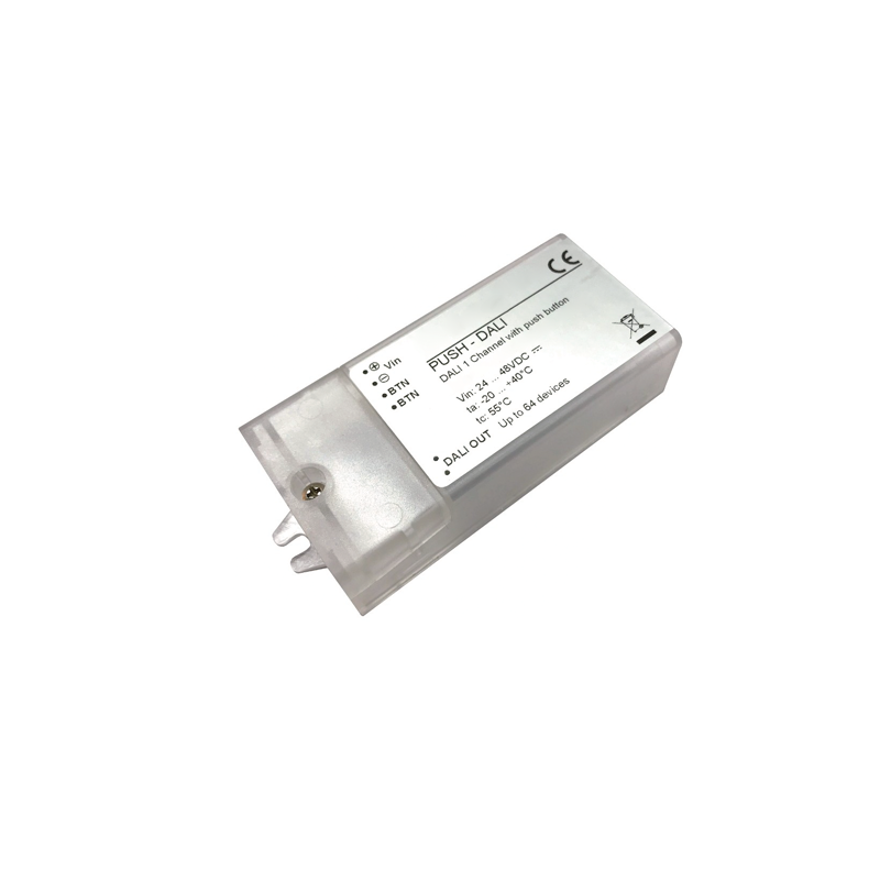 DALI MASTER CONTROLLER FOR PUSH BUTTON INSTALLATION AND MAGNETIC TRACKS 4W 105x44x23mm (OUT-TRACK IN