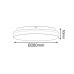 ΛΕΥΚΟ ΣΤΡΟΓΓΥΛΟ Φ/Σ LED 24W 2400Lm CCT(3000/4000/6500K) Φ280mm 120° 230V IP54 Ra80