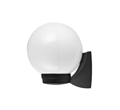 PLASTIC WALL GARDEN BLACK LUMINAIRE Φ200 E27 IP44