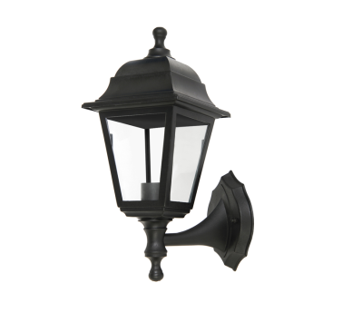 4S PLASTIC WALL GARDEN BLACK LUMINAIRE E27 IP44