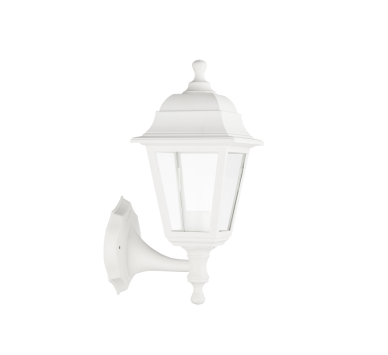 4S PLASTIC WALL GARDEN WHITE LUMINAIRE E27 IP44