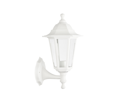 6S PLASTIC WALL GARDEN WHITE LUMINAIRE E27 IP44