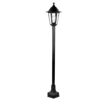 6S PLASTIC FLOOR GARDEN BLACK LUMINAIRE 100CM E27 IP44