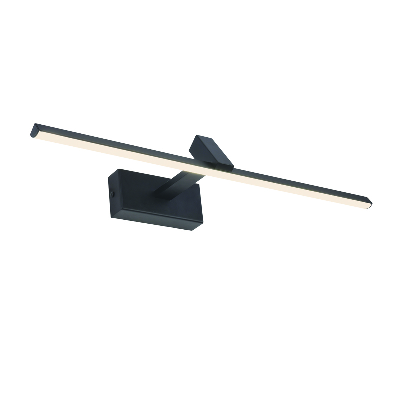 ΕΠΙΤΟΙΧΟ Φ/Σ LED 8W 3000K 520LM MIRRAR ΜΑΥΡΟ ΜΕΤ/ΚΟ IP20 50X16,5X7,5CM