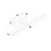 ΕΠΙΤΟΙΧΟ Φ/Σ LED 12W 3000K 780LM PALMA ΟΡΕΙΧΑΛΚΟ ΜΕΤ/ΚΟ IP44 66,5X14,5X5CM
