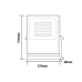 BLACK LED SMD FLOOD LUMINAIRE IP66 100W RGBW 230V