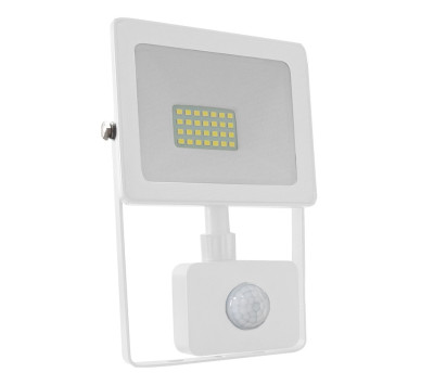 WHITE SENSOR LED SMD FLOOD LUMINAIRE IP66 20W 6000K 1760Lm 230V RA80