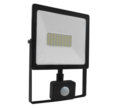 BLACK SENSOR LED SMD FLOOD LUMINAIRE IP66 50W 3000K 4000Lm 230V RA80