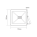 BLACK LED SMD FLOOD LUMINAIRE IP66 50W GREEN 230V