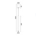 ΚΡΕΜΑΣΤΟ Φ/Σ LED 5W 3000K 400LM FINO ΛΕΥΚΟ ΜΕΤ/ΚΟ IP20 D3XD5,3XH220CM