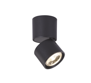 ΕΠΙΤΟΙΧΟ Φ/Σ LED 5W COB 80° 3000K 400LM ΜΑΥΡΟ ΑΛΟΥΜΙΝΙΟ D5,6XH10CM PLUTO