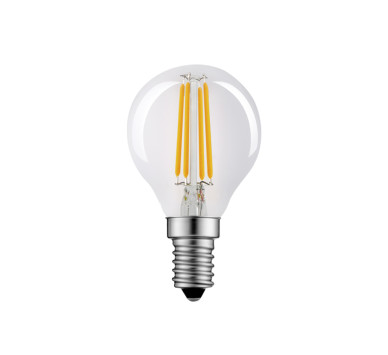 LED FILAMENT E14 G45 5W 2700K 230V AC 400LM Ra80 30000H 360°  DUOPACK