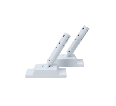 ROOFPATH SET OF 2PCS WHITE BASE HOLDER WITH 45° ADJUSTABLE ROD