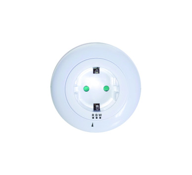 LED ΛΑΜΠΑΚΙ ΝΥΚΤΟΣ 0,5W ΜΕ ΠΡΙΖΑ ΣΟΥΚΟ,ΑΙΣΘΗΤΗΡΑ,ΛΕΥΚΟ/ΜΠΛΕ/ΚΟΚΚΙΝΟ ΦΩΣ,ΛΕΥΚΟ ΠΛΑΣΤΙΚΟ 230V IP20