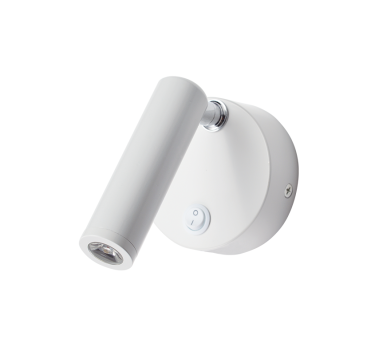 ΕΠΙΤΟΙΧΟ Φ/Σ LED 3W ΜΑΤ ΛΕΥΚΟ ΚΙΝΗΤΟ 50° 210Lm 4.000Κ 230V INYOKA2