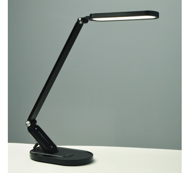 ΕΠΙΤΡΑΠΕΖΙΟ Φ/Σ LED 10W 800LM FRITZ ΜΑΥΡΟ CCT+DIMMABLE+TOUCH SWITCH+USB CHARGER