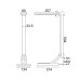 ΕΠΙΤΡΑΠΕΖΙΟ Φ/Σ LED 10W 800LM FRITZ ΜΑΥΡΟ CCT+DIMMABLE+TOUCH SWITCH+USB CHARGER