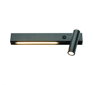 ΕΠΙΤΟΙΧΟ Φ/Σ LED 12W 3200K 980LM HERMES ΜΑΥΡΟ ΜΕΤ/ΚΟ 28Χ11Χ8CM ΔΕΞΙΑ