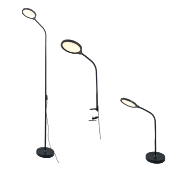 LED ΓΡΑΦΕΙΟΥ 3 IN 1 10W ΜΑΥΡΟ ABS+ΑΛΟΥΜΙΝΙΟ CCT STEP DIMMABLE 32Χ40Χ7 STEFAN