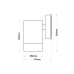 ONE BEAM GREY PP WALL LIGHT GU10Max.3W LED IP65