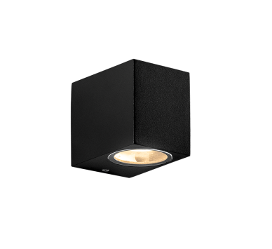 GU10 WALL LUMINAIRE  PLASTIC 230V AC BLACK IP65 MAX 3W LED