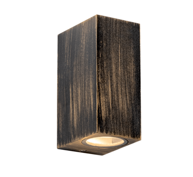 GU10 WALL LUMINAIRE PLASTIC 230V AC RUST IP65 MAX.2X3W LED