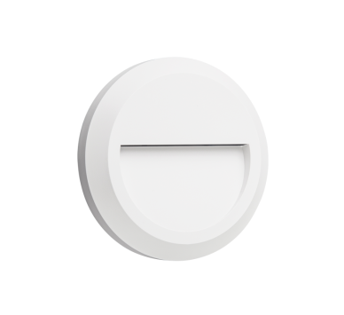 LED WALL ROUND LUMINAIRE WHITE 230V AC IP65 2W 3000K 100LM RA80