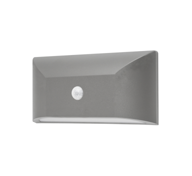 ΑΠΛΙΚ ΕΠΙΤ ΓΚΡΙ PC-PIR SENSOR max6m 230V IP65 6W3.000K 350lm